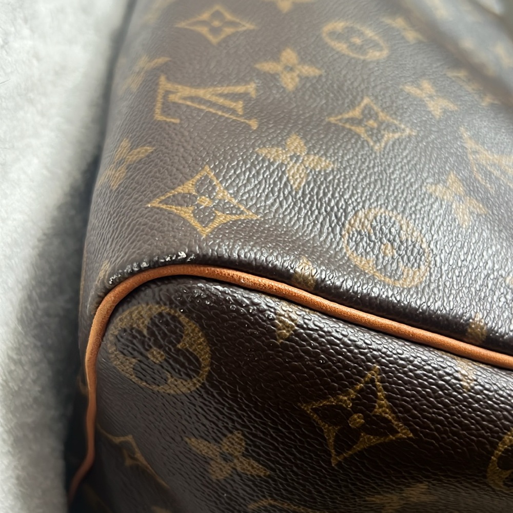 Louis Vuitton Brown Duffel Bag Speedy 35 - Picture 15 of 17